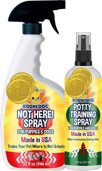 Bodhi Dog Not Here Spray 32Oz + Potty Training Spray 8Oz Bundle