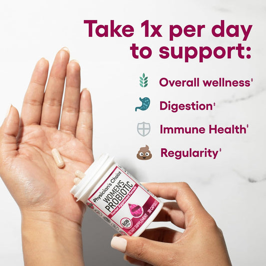 Physician'S Choice Probiotics For Women - Ph Balance, Digestive, Ut, & Feminine Health - 50 Billion Cfu - 6 Unique Strains For Women - Organic Prebiotics, Cranberry Extract+ - Womens Probiotic - 84 Ct