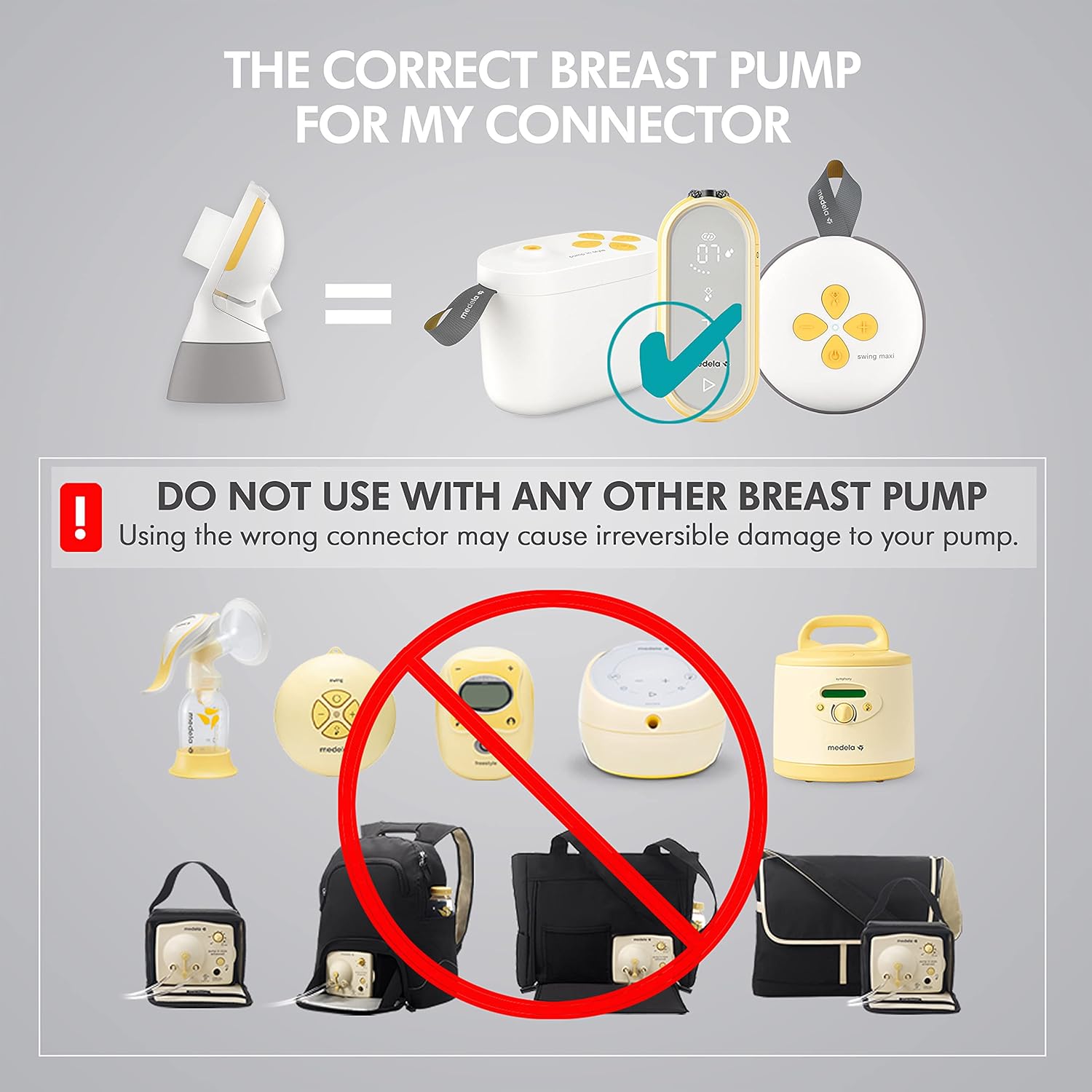 Medela Personalfit Flex Replacement Connectors, 2 Per Count, Compatible With Pump In Style Maxflow, Swing Maxi And Freestyle Breast Pumps, Authentic Spare Parts : Baby