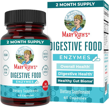 Digestive Enzymes Capsules | Up To 2 Month Supply | Enzyme Supplement For Gut Health Support | Digestion & Immune Support With Amylase | Lipase & Lactase | Vegan | Gluten Free | 60 Count