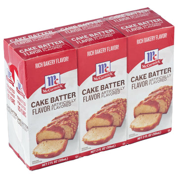 Mccormick Cake Batter Flavor, 2 Fl Oz (Pack Of 6)