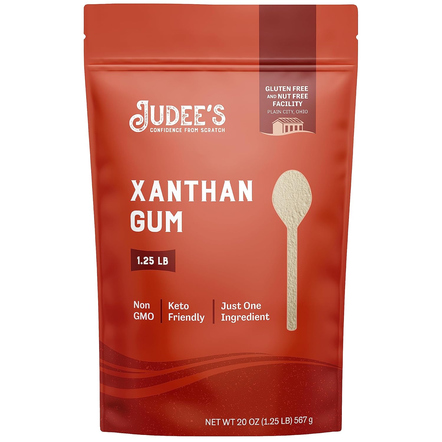 Judee's Xanthan Gum - 20 oz - Baking Supplies - Delicious and 100% Gluten-Free - Great for Keto Syrups, Soups, and Sauces - Enhances Texture and Thickens Dough and Baked Goods