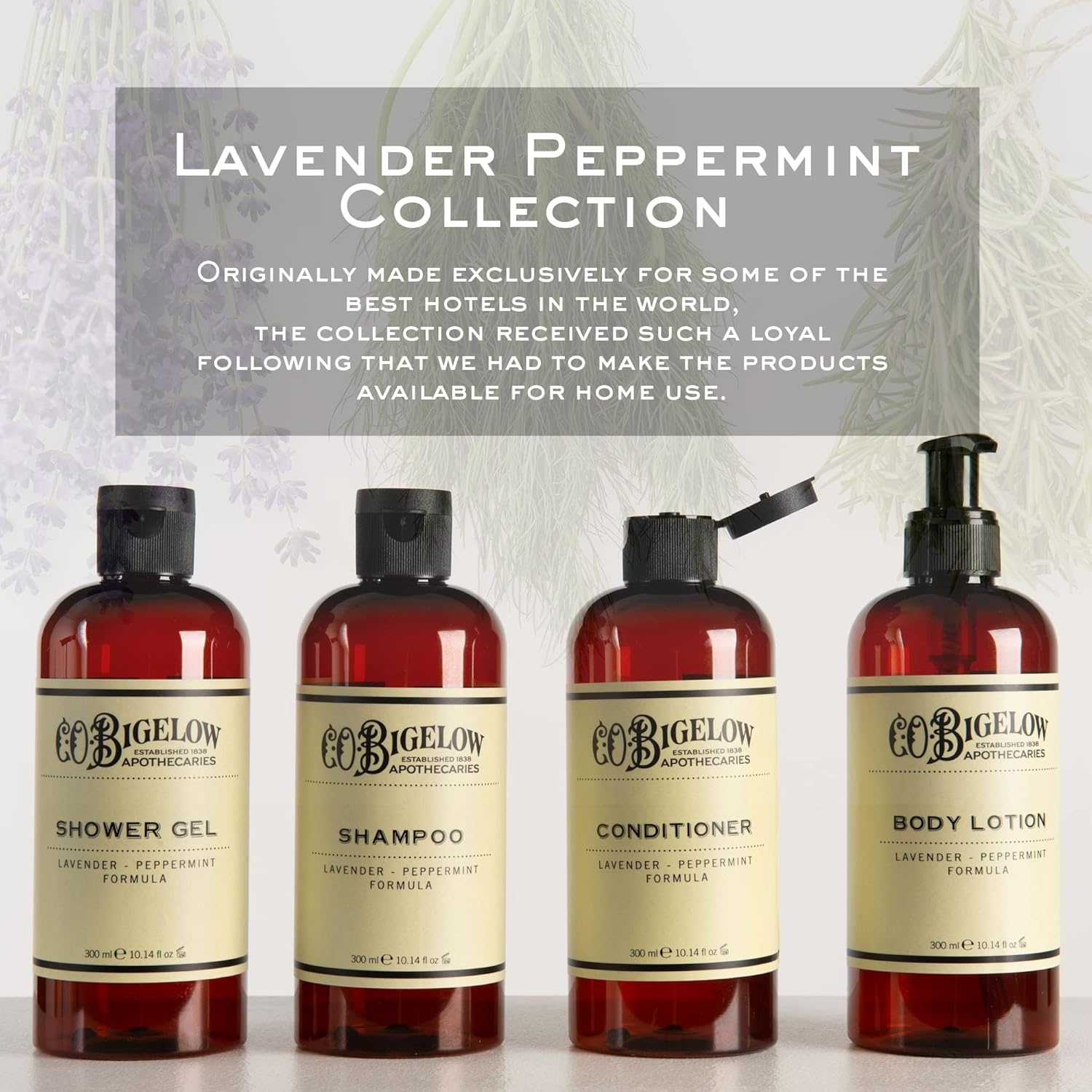 C.O. Bigelow Lavender Peppermint Travel Kit, 4 Items (3.4 Oz Each) Plus Travel Case : Beauty & Personal Care