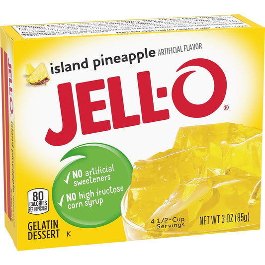 Jell-O Island Pineapple Gelatin Mix (3 Oz Box)