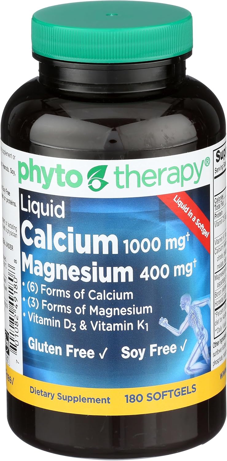Liquid Calcium With Magnesium Softgels, 1000 Mg, 180 Count