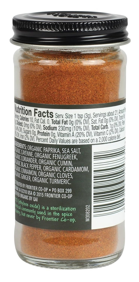 Frontier Organic Seasoning, Berbere, 2.3 Ounce