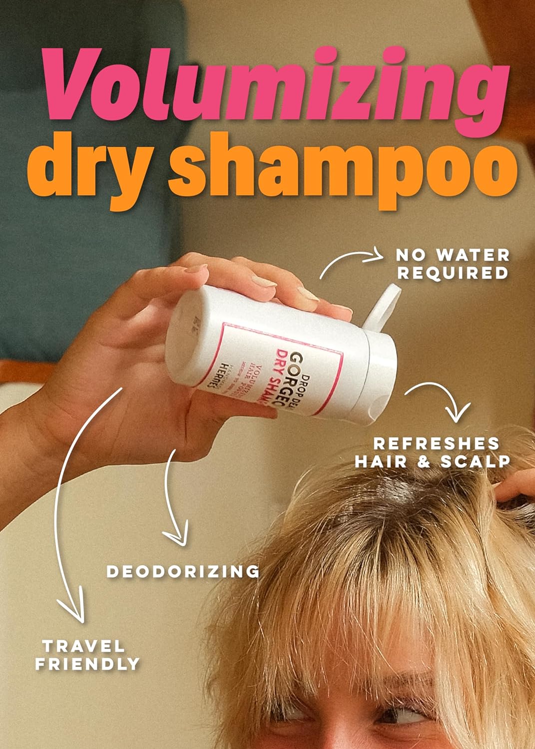 Handmade Heroes Save 11% Dry Shampoo Volume Powder and Brush. Natural Clean and Vegan Ingredients. Sustainable Beauty. For Light and Blonde Hair. : Beauty & Personal Care