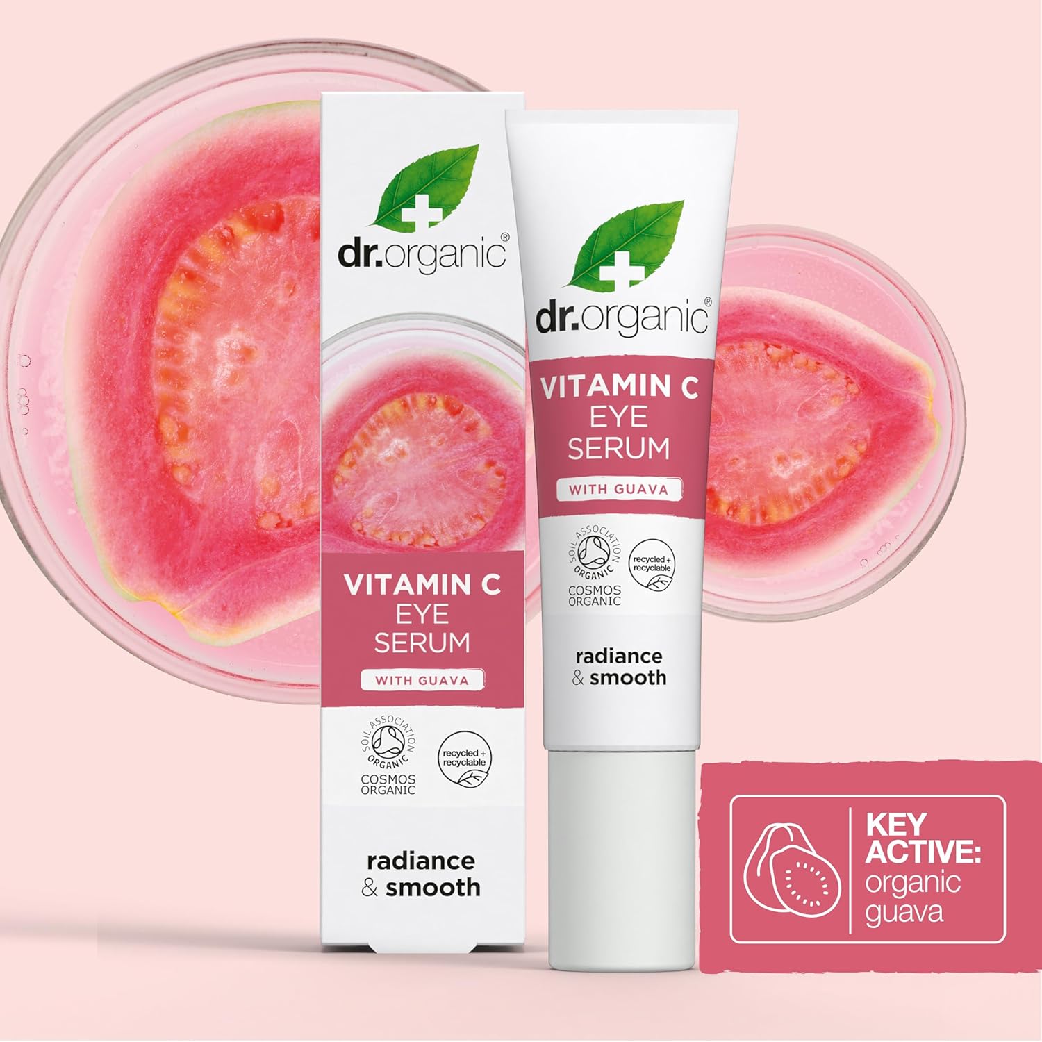Dr. Organic Vitamin C Eye Serum | Brightening & Illuminating For Dull Under Eyes, Vegan, Natural, Cruelty-Free, Paraben & Sls-Free, Certified Organic, 15 Ml / 0.5 : Beauty & Personal Care