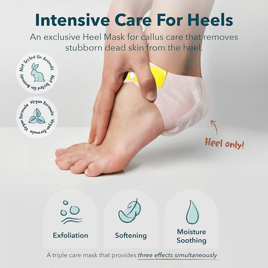 Purederm Exfoliating Heel Mask (1 Pair) – Heel Peeling Masks Gently Remove Calluses From Your Heel