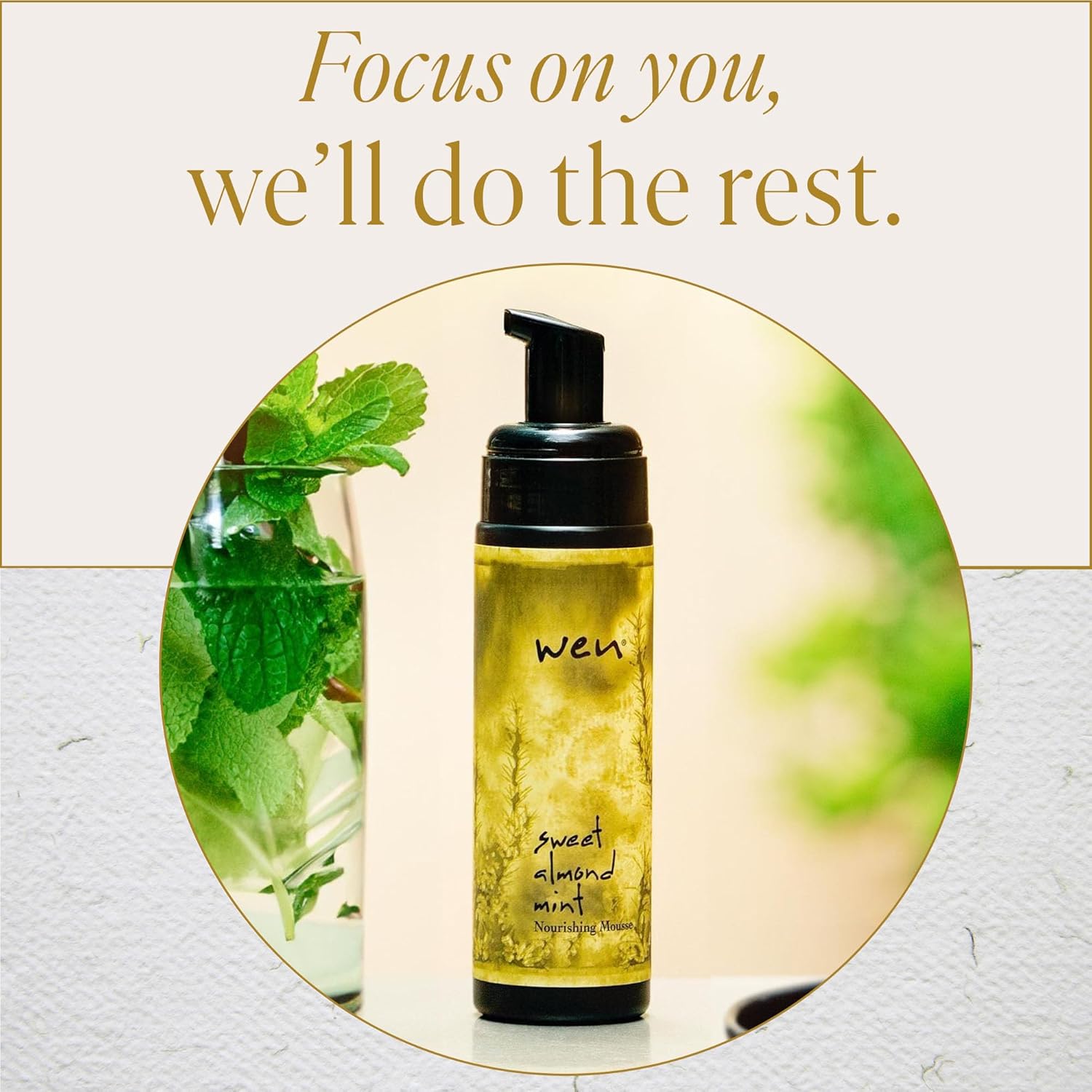 Wen® Sweet Almond Mint Nourishing Mousse, 7.5 Fl. Oz. : Beauty & Personal Care
