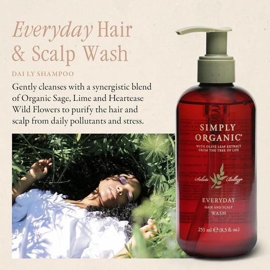 Made In Italy, All Natural Cruelty Free Hair Care For Women & Men, Hair & Scalp Wash Shampoo, Organic Sage, Lime, Wildflowers & Olive Leaf Extract (Pump Not Included), 251Ml/8.5Floz, Everyday