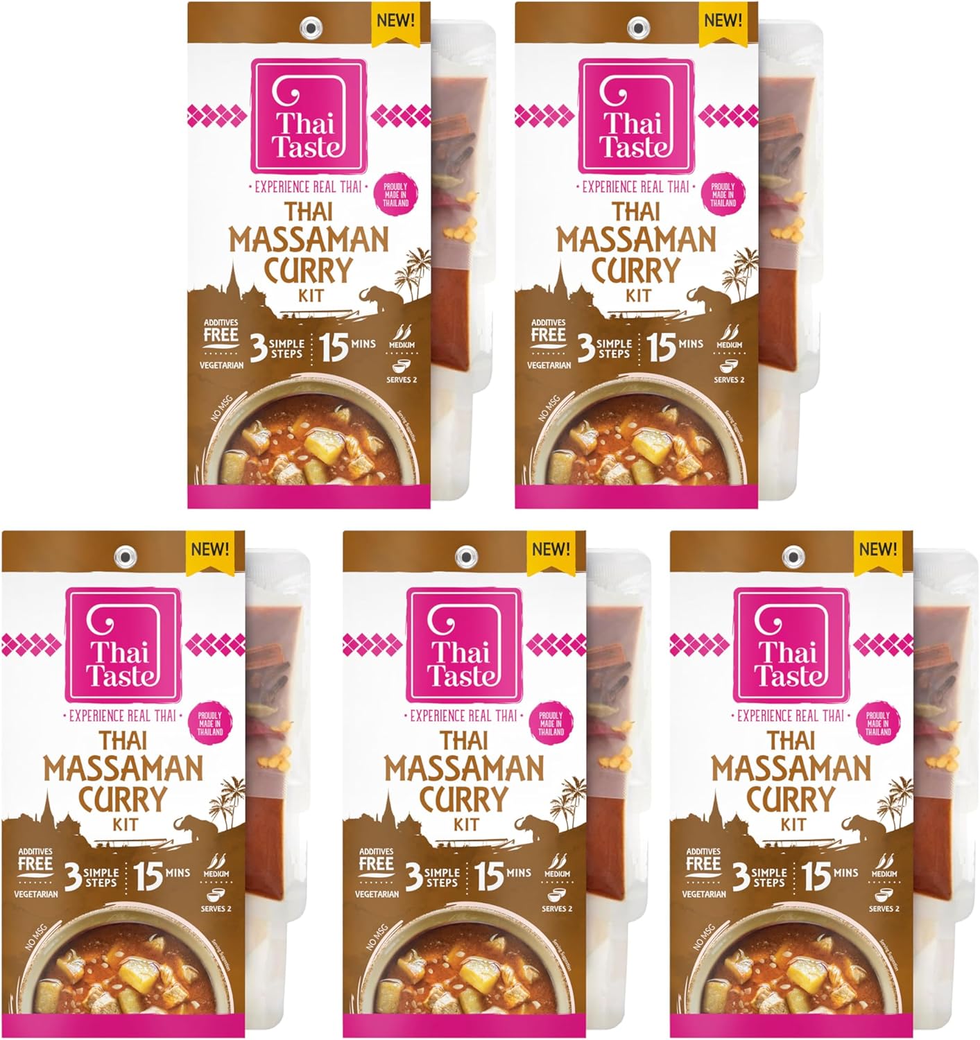 5X Thai Taste Thai Massaman Curry Meal Kit 235G