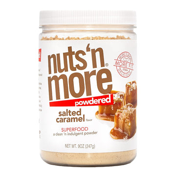 Nuts ‘N More Salted Caramel Butter Powder - Peanut Protein, Low Carb, Low Sugar, Gluten Free, Non-Gmo, All-Natural Keto Snack (9Oz Jar)
