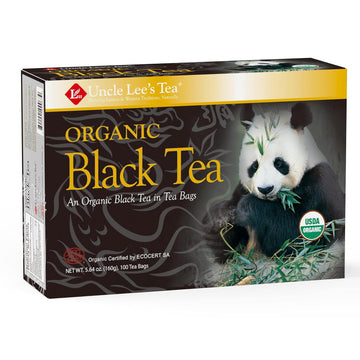 Uncle Lee'S Tea Organic Black Tea - Premium Tea, Full-Bodied, Caffeinated Coffee Alternative, Robust Black Tea Bags, Individually Wrapped 100 Count