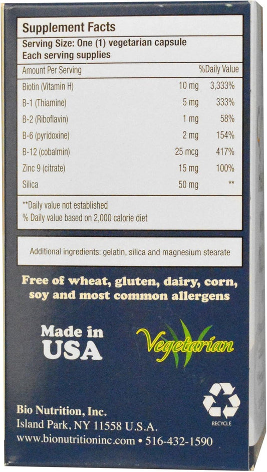 Healthy Hair With Biotin 60 Veg Caps - 10Mg : Health & Household