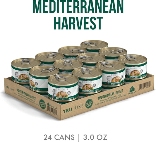 Weruva Truluxe Cat Food, Mediterranean Harvest With Tuna Whole Meat & Veggies In Gravy, 3Oz (Pack Of 24)