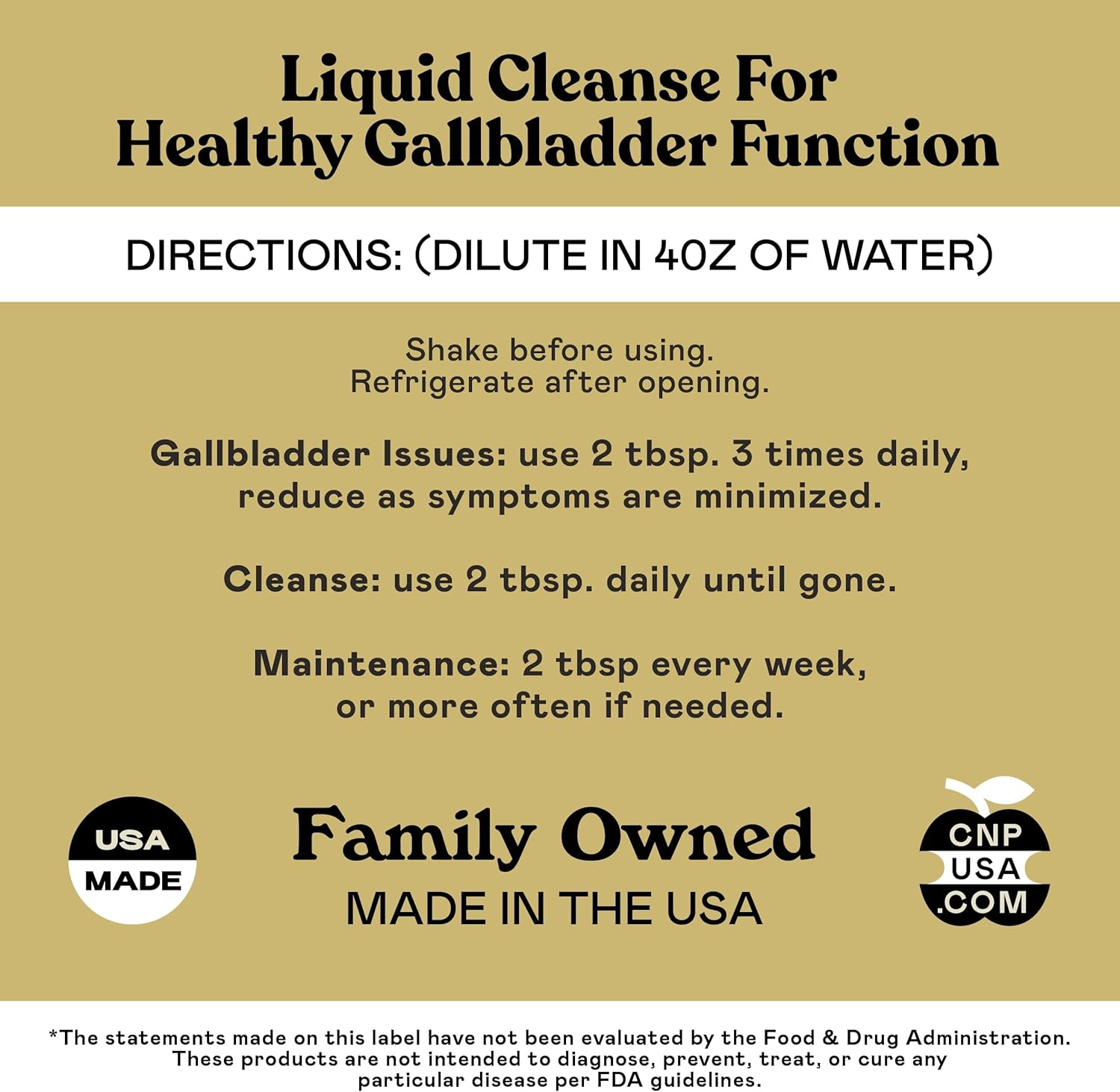Complete Natural Products Gallbladder Complete - 16Oz Glass Bottle, Gallbladder Cleanse Supplement : Health & Household