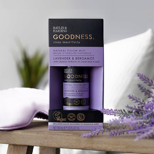 Baylis & Harding Goodness Sleep Lavender & Bergamot Sleep Pillow Mist, 100Ml (Pack Of 6) - Vegan Friendly