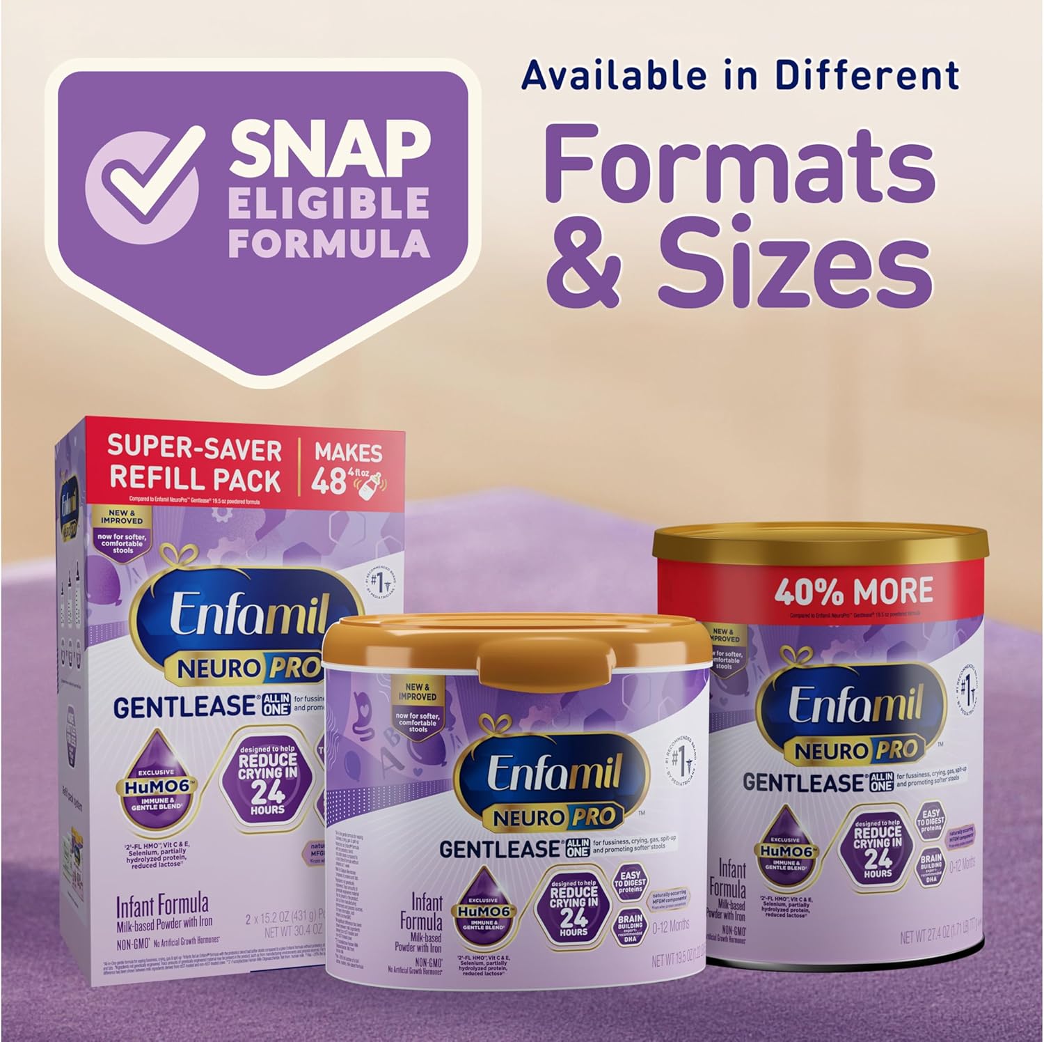 Enfamil Neuropro Gentlease Baby Formula, Brain Support That Has Dha, Humo6 Immune Blend, Designed To Reduce Fussiness, Crying, Gas & Spit-Up In 24 Hrs, 2 Fl Oz, 6 Liquid Bottle