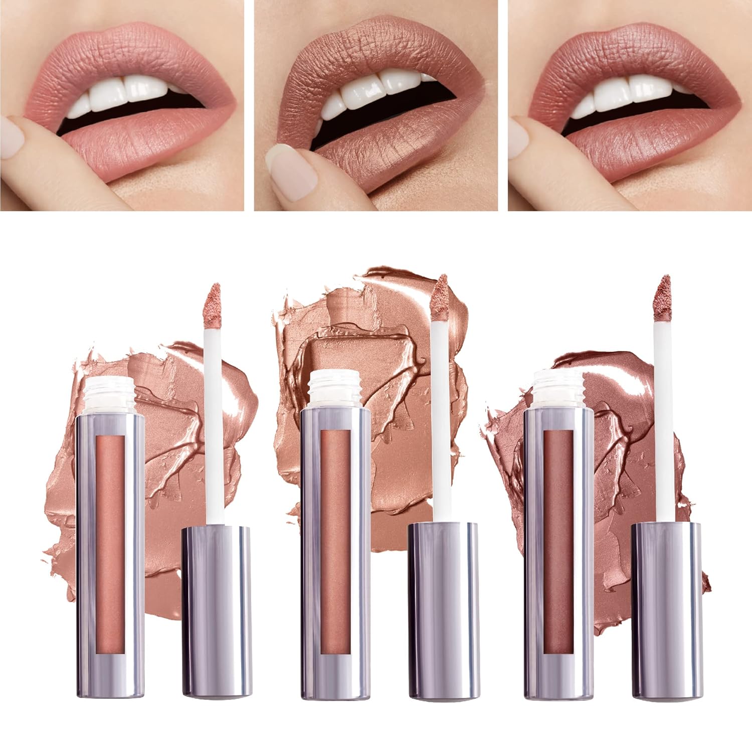 Runway Rogue Silk Glam Liquid Lipstick, Long Wear Frosted Blush Rosy-Pink Lipstick, ‘Jet Set’