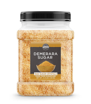 Birch & Meadow Demerara Sugar, Raw Sugar Crystals, Drinks & Baking, Made From Sugarcane (56 Ounce)