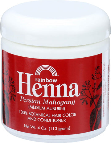Rainbow Research Henna Hair Color And Conditioner Persian Mahogany Medium Auburn, 4 Ounce
