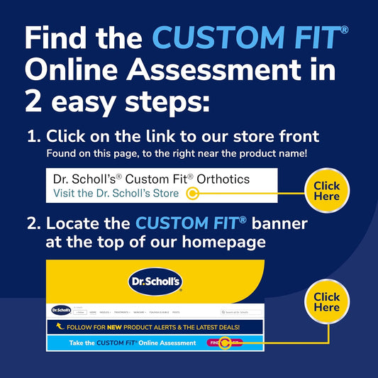 Dr. Scholl’S Custom Fit Orthotics 3/4 Length Arch Support Shoe Inserts - Plantar Fasciitis Relief Insoles For Men And Women, Immediate All-Day Total Lower Body Pain Relief, Fsa Hsa Eligible, Cf310