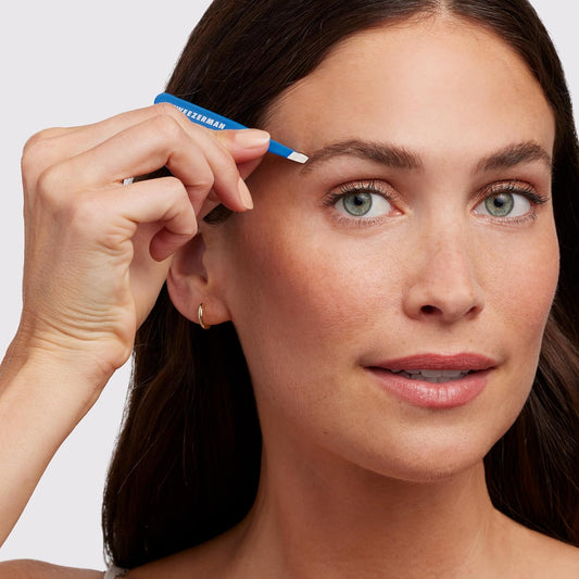 Tweezerman Bahama Blue Stainless Steel Mini Slant Tweezer