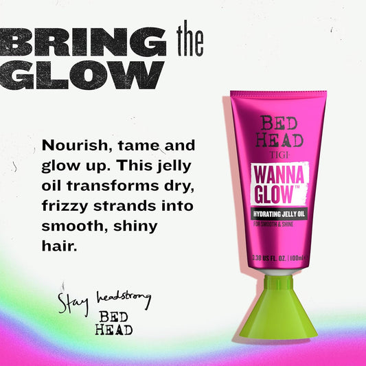 Bed Head By Tigi - Wanna Glow Hydrating Jelly Hair Oil - For Shiny Smooth Hair - 100 Ml (Pack Of 2)