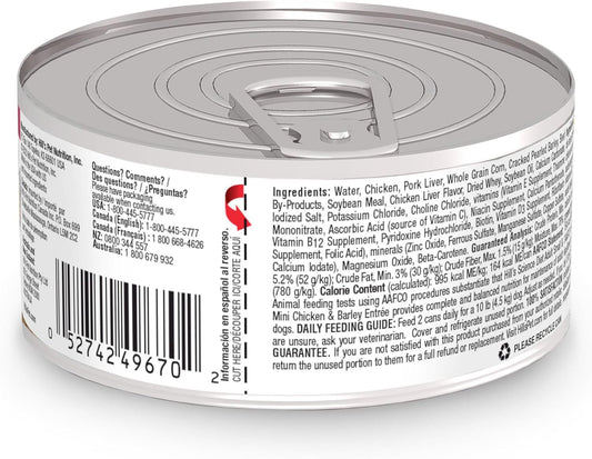 Hill'S Science Diet Small & Mini, Adult 1-6, Small & Mini Breeds Premium Nutrition, Wet Dog Food, Chicken & Barley Loaf, 5.8 Oz Can, Case Of 24