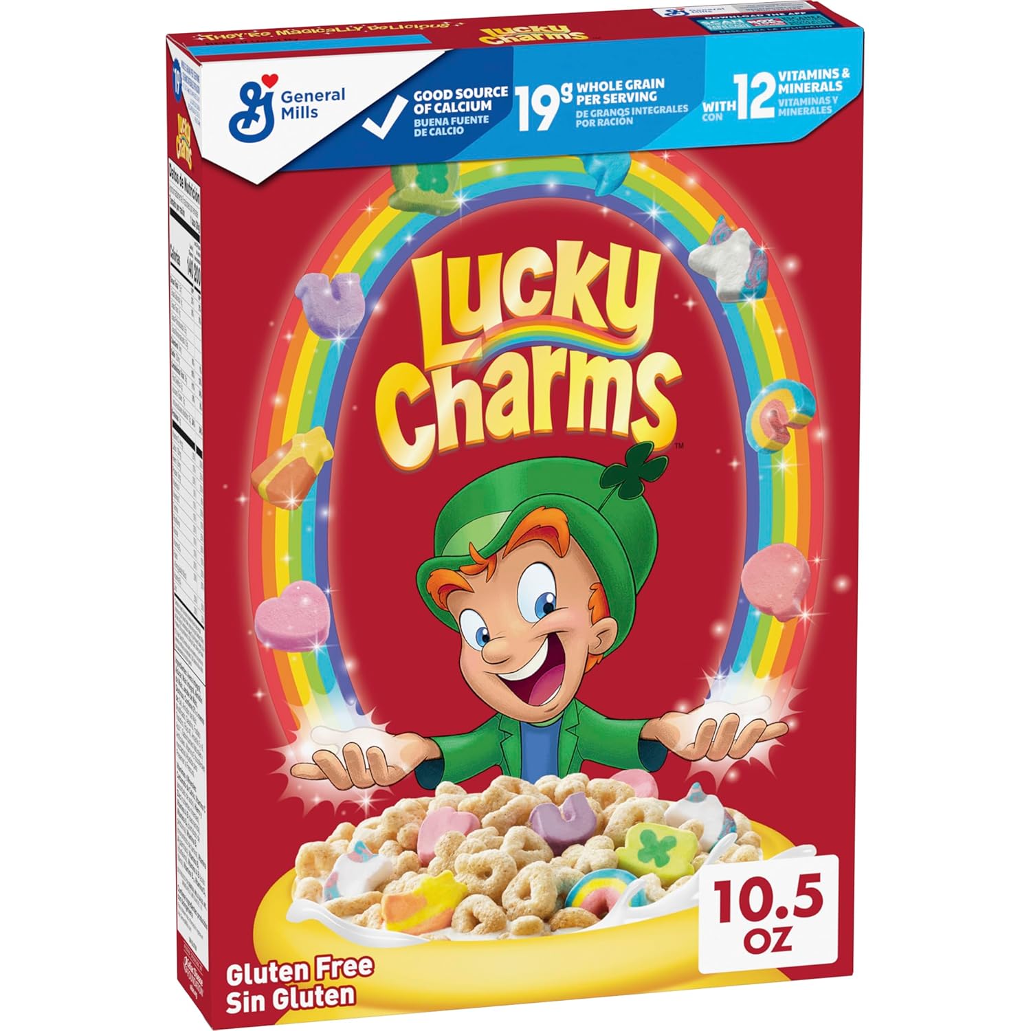 Lucky Charms, Gluten Free Cereal With Marshmallows, With Leprechaun Trap, Made With Whole Grain, 10.5 Oz