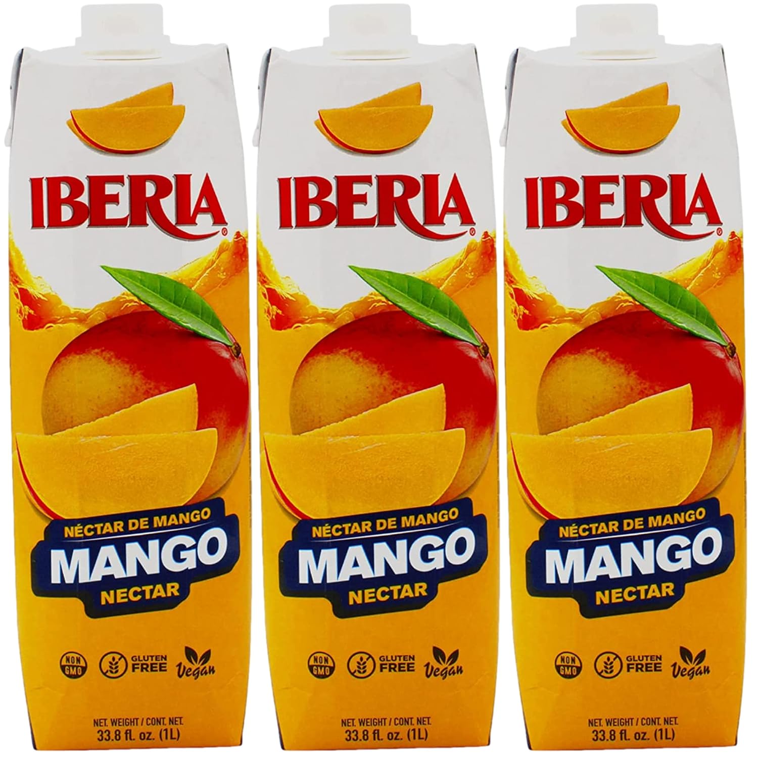 Iberia Mango Nectar, 33.8 Fl. Oz., (Pack Of 3)