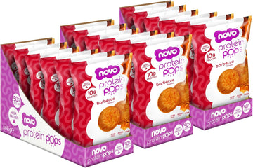Novo Nutrition | Protein Pops | Healthy Savoury Snack With High Protein, Low Sugar And High Fibre | Pack Of 6 X 45G (Cheese And Jalapeño)