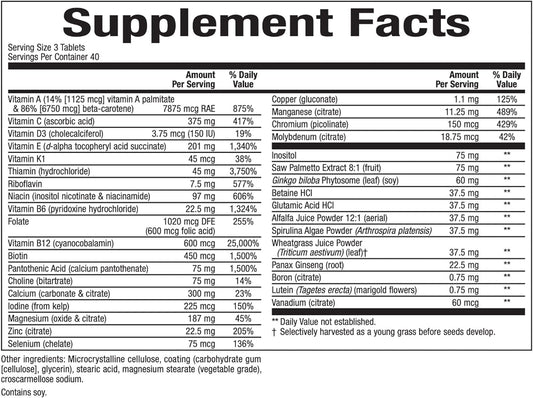 Natural Factors, Men'S 50+ Multistart Daily Multivitamin, Nutritional Support For Immune And Prostate Health, 120 Tablets (60 Servings)