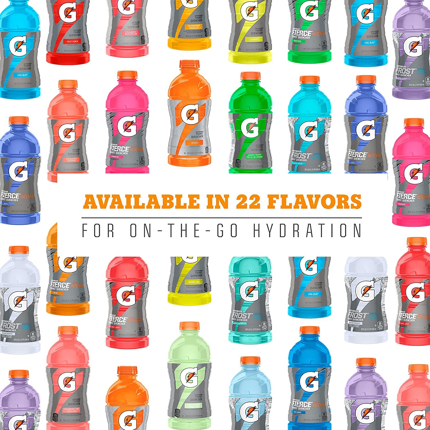 Gatorade Thirst Quencher, Frost Variety Pack 2.0, 12 Fl Oz (Pack Of 24)