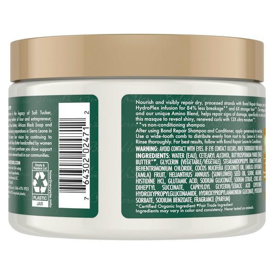 Sheamoisture Bond Repair Masque Amla Oil To Strengthen And Moisturize Hair With Restorative Hydroplex Infusion 11 Oz