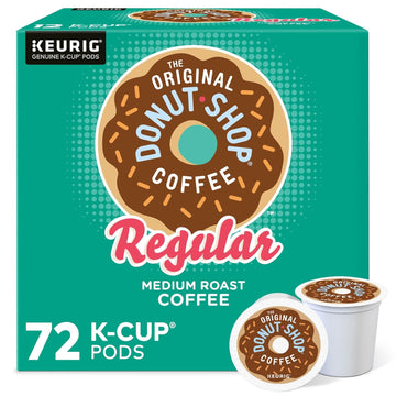 The Original Donut Shop Regular Keurig Single-Serve K-Cup Pods, Medium Roast Coffee, 12 Count (Pack Of 6), Total 72 Count