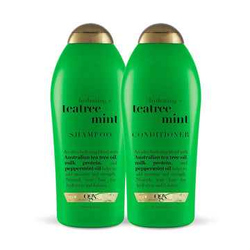 Ogx Hydrating + Tea Tree Mint Shampoo & Conditioner, 25.4 Ounce (Set Of 2)