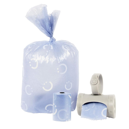 Ubbi On The Go Gray Bag Dispenser And Waste Disposal Bags Refill, Lavender Scented, Baby Savings Bundle