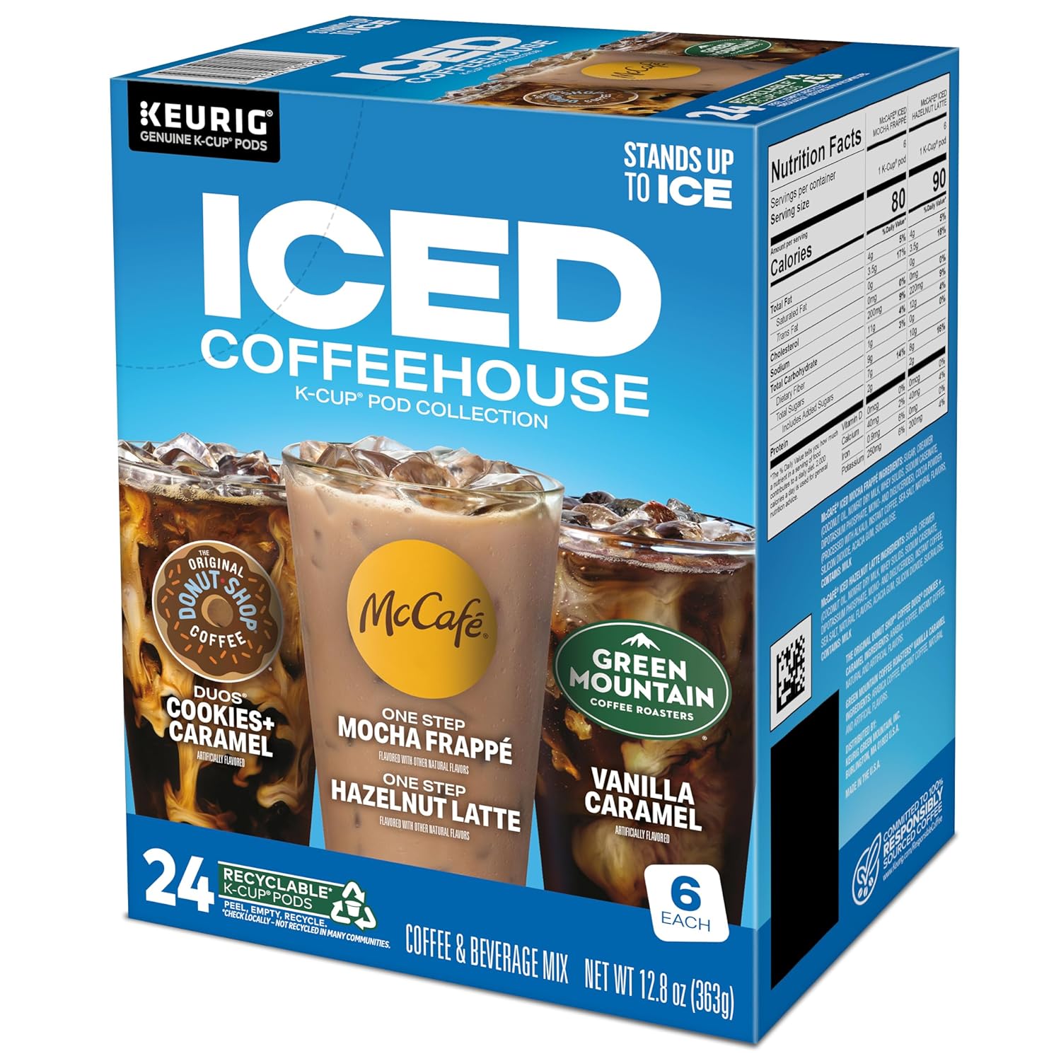 Keurig Iced Coffee, Single-Serve K-Cup Pods Variety Pack, 24 Count