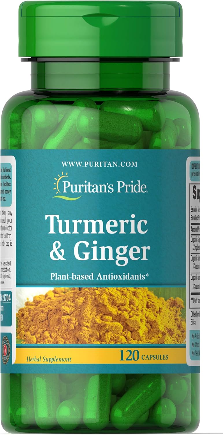 Puritan'S Pride Turmeric & Ginger, 120 Capsules