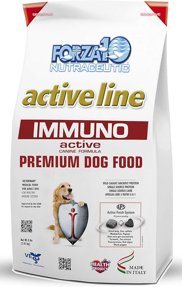 Forza10 Active Immuno Support Diet Dry Dog Food, For Adult Dogs, Limited Ingredient Dog Food, 8 Pound Bag