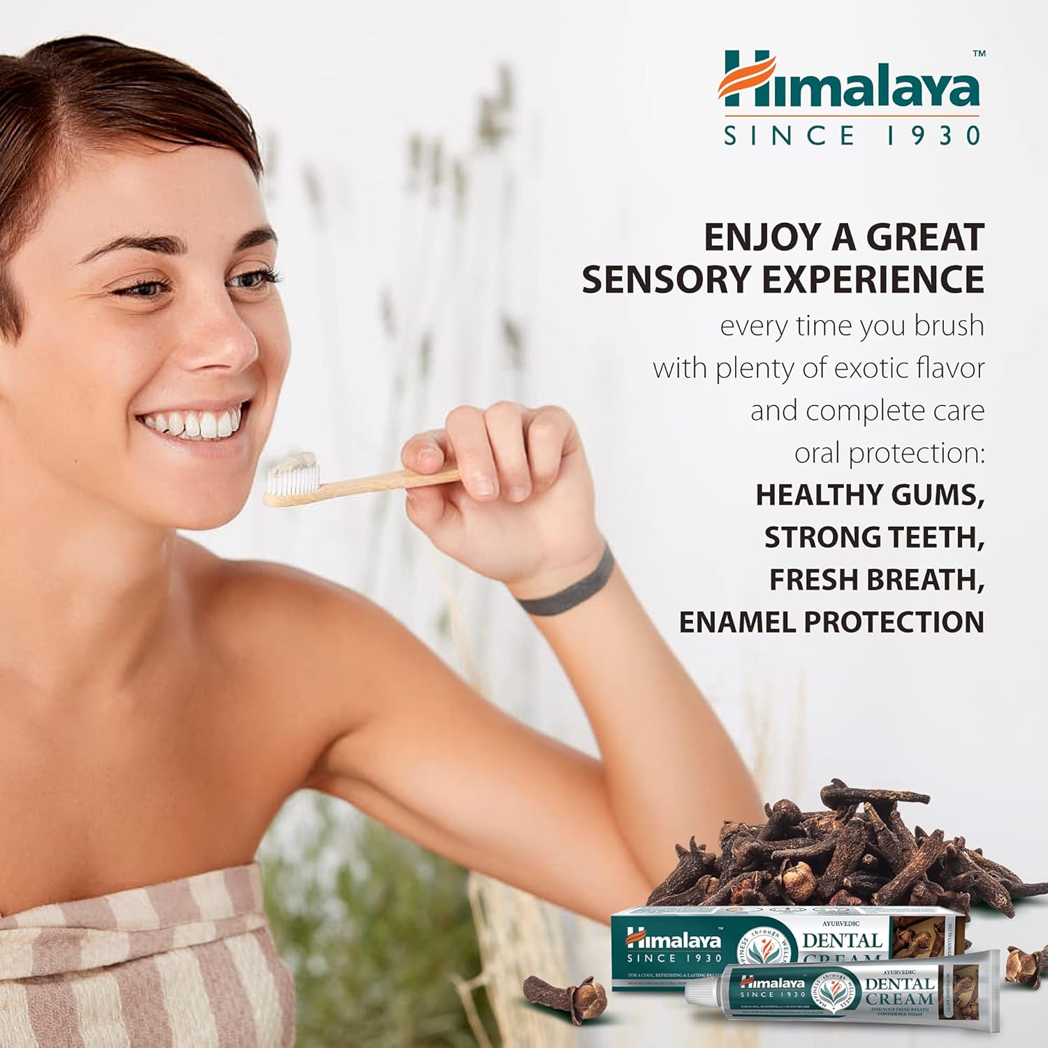 Himalaya Ayurvedic Dental Cream With Essential Clove Oil - 100G (Pack Of 2)
