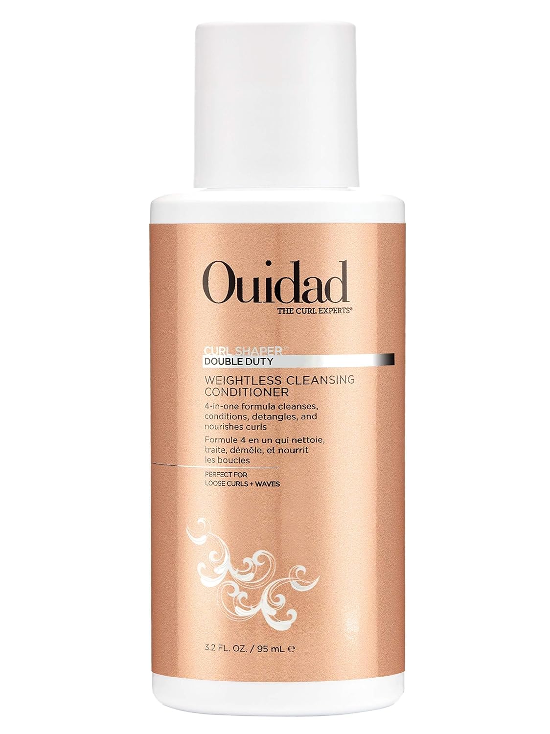 Ouidad Curl Shaper Double Duty Weightless Cleansing Conditioner Travel Size, 3.2 Fl Oz