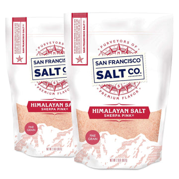 Sherpa Pink Authentic Himalayan - 4 Lbs. Fine Salt (Qty. 2, 2 Lb. Bags)