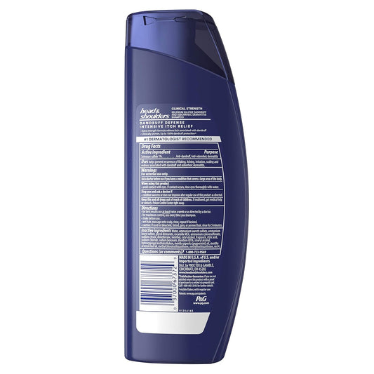 Head & Shoulders Clinical Strength Dandruff Defense Intensive Itch Relief Shampoo, 13.5 Fl Oz, 5.349 Fl Oz