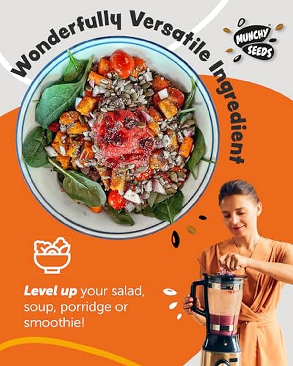 Chia Seeds 150g Shaker – Rich in Omega-3, Protein & Fiber – Supports Energy & Digestion – Vegan & Gluten-Free – Perfect for Smoothies, Yogurt, Oatmeal & Baking – Munchy Seeds, Need Seeds : Amazon.co.uk: Grocery