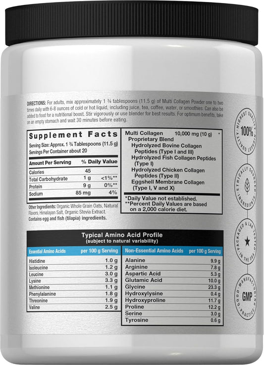 Horbäach Multi Collagen Powder 8Oz | Vanilla Flavored | Hydrolyzed Collagen Peptides, Protein Supplement | Non-Gmo, Gluten Free By Horbaach