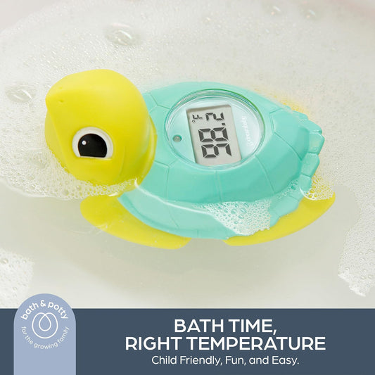 Dreambaby Baby Bath & Room Thermometer - Floating Turtle Toy for Water Temperature Monitoring - Turtle Temperature Monitoring for Newborns, Infants, and Toddlers with Fahrenheit Display