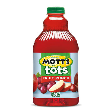 Mott'S Motts For Tots Fruit Punch, Immunity Support, 64-Ounce Bottles (Pack Of 8)